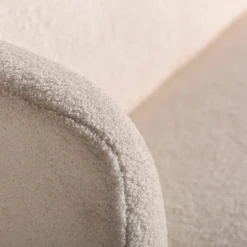 Canapé En Coton Bouclé Et Bois De Pin En Blanc 195x81x73 Cm -Promos Chesteris Boutique canape 12974533