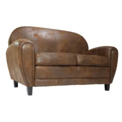 Canapé Club 2 Places Marron Vieilli 11 Canapé Club 2 Places Marron Vieilli -Promos Chesteris Boutique canape 12998179
