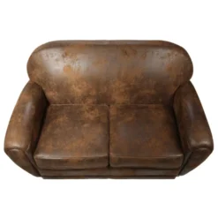 Canapé Club 2 Places Marron Vieilli 12 Canapé Club 2 Places Marron Vieilli -Promos Chesteris Boutique canape 12998181