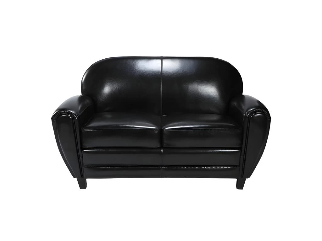 Canapé Club 2 Places Noir 1 Canapé Club 2 Places Noir