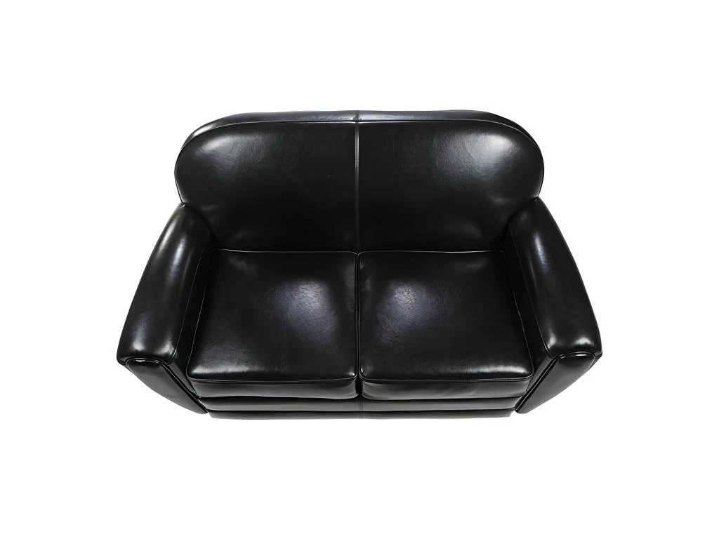 Canapé Club 2 Places Noir 4 Canapé Club 2 Places Noir – Image 4