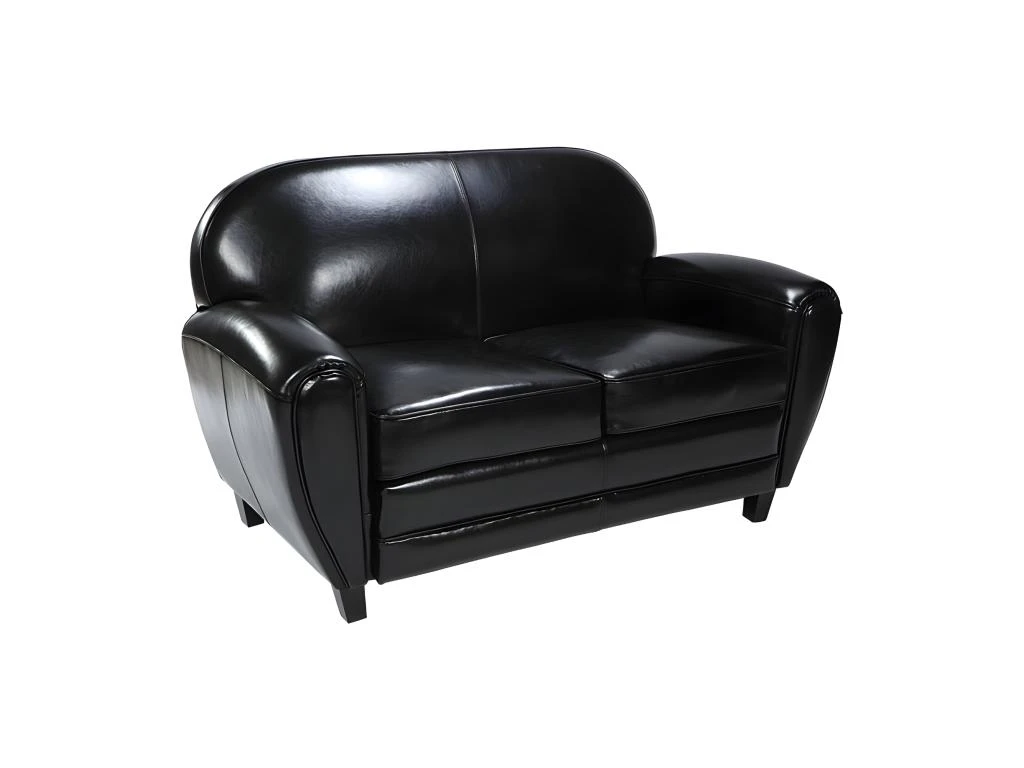 Canapé Club 2 Places Noir 7 Canapé Club 2 Places Noir – Image 7