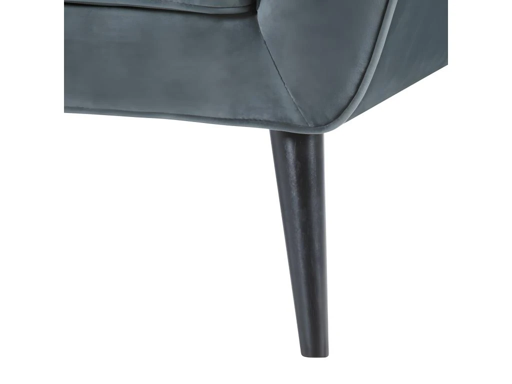 Canapé Monarque 3 Places En Velours Gris 5 Canapé Monarque 3 Places En Velours Gris – Image 5