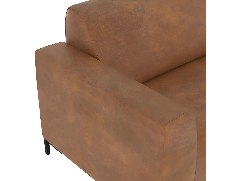 Canapé Marron 3 Places Edouard En Tissu Recyclé 3 Canapé Marron 3 Places Edouard En Tissu Recyclé – Image 3