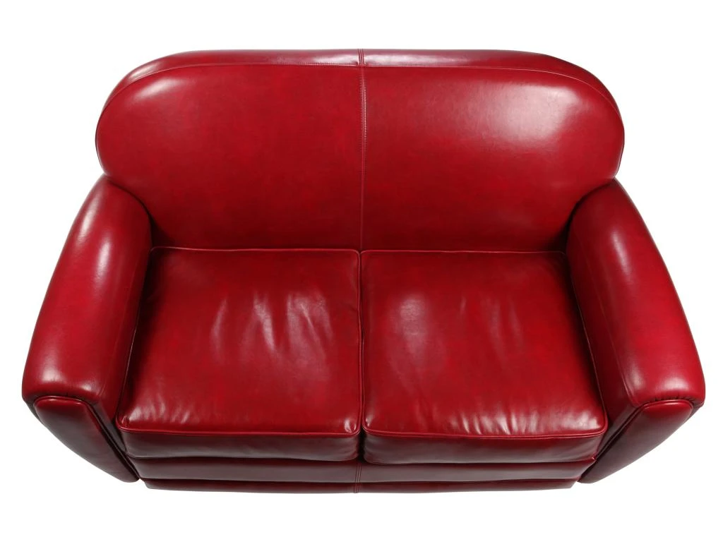 Canapé Club 2 Places Rouge 6 Canapé Club 2 Places Rouge – Image 6