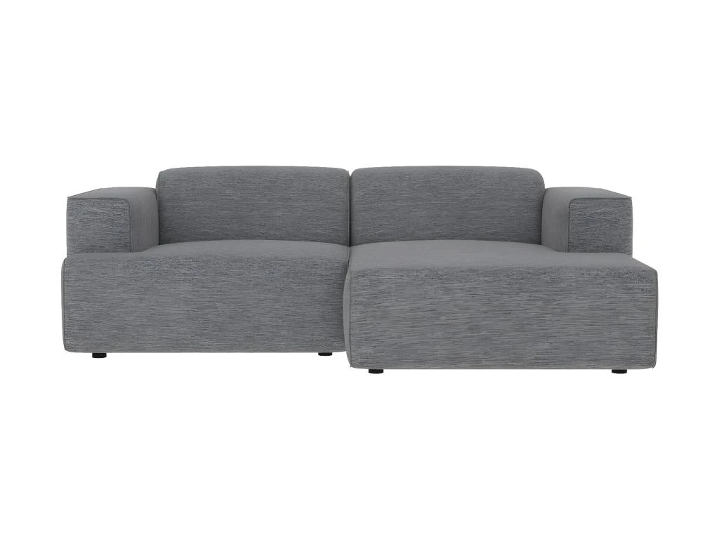 Canapé D'angle Droit 3 Places Aska En Tissu Gris Foncé Chiné 1 Canapé D'angle Droit 3 Places Aska En Tissu Gris Foncé Chiné