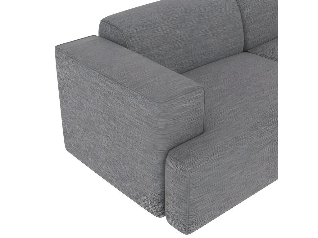 Canapé D'angle Droit 3 Places Aska En Tissu Gris Foncé Chiné 3 Canapé D'angle Droit 3 Places Aska En Tissu Gris Foncé Chiné – Image 3