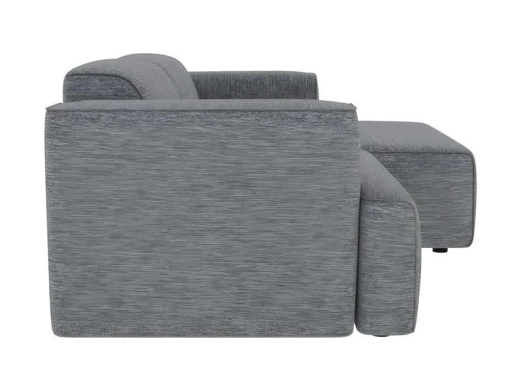 Canapé D'angle Droit 3 Places Aska En Tissu Gris Foncé Chiné 4 Canapé D'angle Droit 3 Places Aska En Tissu Gris Foncé Chiné – Image 4