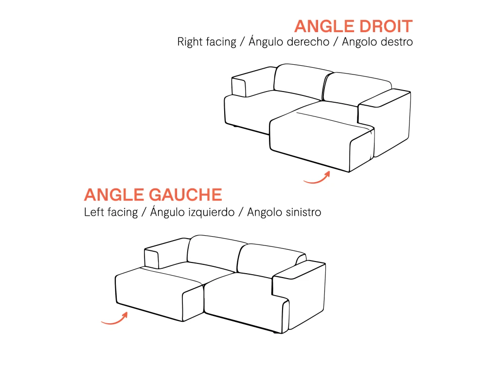 Canapé D'angle Droit 3 Places Aska En Tissu Gris Foncé Chiné 5 Canapé D'angle Droit 3 Places Aska En Tissu Gris Foncé Chiné – Image 5