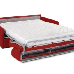 Canapé 4 Places Convertible Express En Tissu CALIFE - Rouge - Couchage 160 Cm - Matelas 22 Cm -Promos Chesteris Boutique canape 13016921