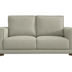 Canapé 2 Places En Tissu Gris Avec Pieds En Bois MOSSEA 6 Canapé 2 Places En Tissu Gris Avec Pieds En Bois MOSSEA -Promos Chesteris Boutique canape 13043081