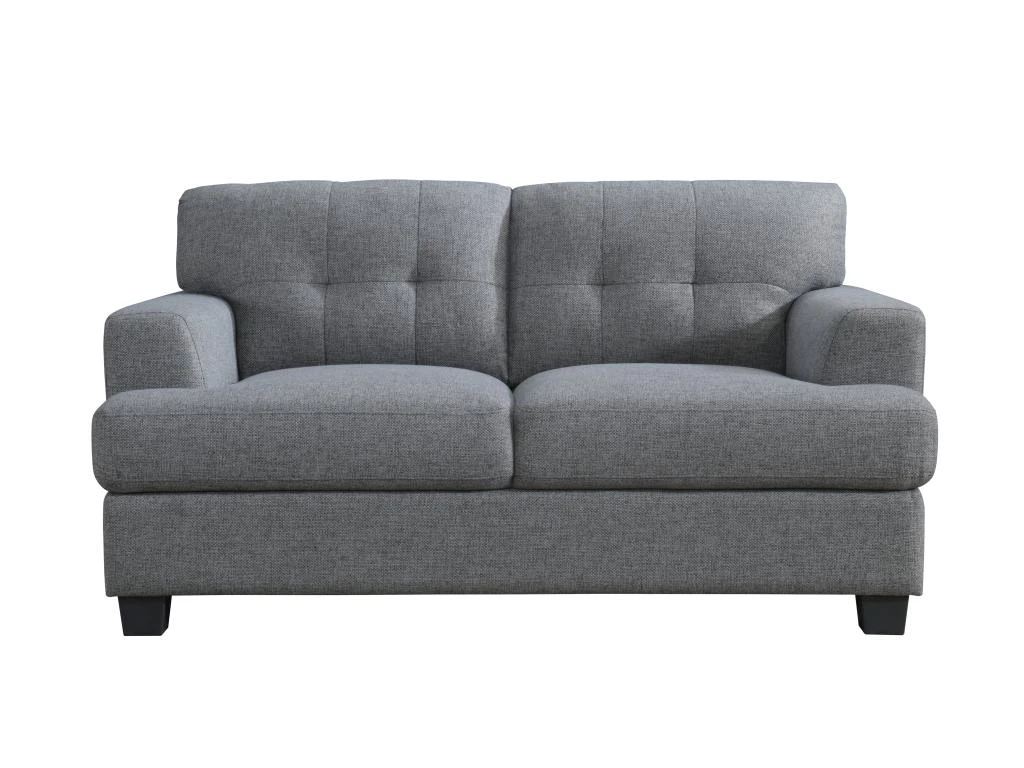 Canapé 2 Places En Tissu Gris Anthracite ROLLY 3 Canapé 2 Places En Tissu Gris Anthracite ROLLY – Image 3