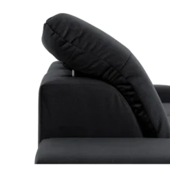 Canapé D'angle Droit Convertible En Velours Gris Anthracite SANTANA 17 Canapé D'angle Droit Convertible En Velours Gris Anthracite SANTANA -Promos Chesteris Boutique canape 13081431