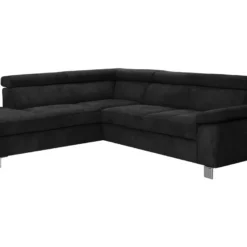 Canapé D'angle En Tissu Velours Luxe 5 Places LUGO Noir, Angle Gauche 8 Canapé D'angle En Tissu Velours Luxe 5 Places LUGO Noir, Angle Gauche -Promos Chesteris Boutique canape 13175933