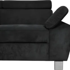 Canapé D'angle En Tissu Velours Luxe 5 Places LUGO Noir, Angle Gauche 10 Canapé D'angle En Tissu Velours Luxe 5 Places LUGO Noir, Angle Gauche -Promos Chesteris Boutique canape 13175937