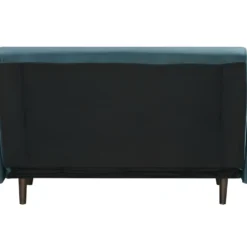 Belushi - Canapé Convertible 2 Places En Velours (L120cm) - Couleur - Bleu Canard -Promos Chesteris Boutique canape 13282307