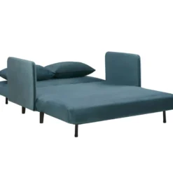 Belushi - Canapé Convertible 2 Places En Velours (L120cm) - Couleur - Bleu Canard -Promos Chesteris Boutique canape 13282311