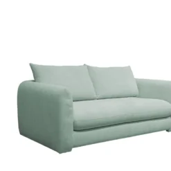 Wiame - Canapé Convertible 2,5 Places En Velours Côtelé - Couleur - Vert D'eau -Promos Chesteris Boutique canape 13283701