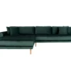 Lido - Canapé D'angle Gauche En Velours L290cm - Couleur - Vert Forêt