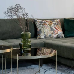 Lido - Canapé D'angle Droit En Tissu Pieds Noirs L290cm - Couleur - Vert Olive -Promos Chesteris Boutique canape 13284307