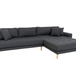 Lido - Canapé D'angle Droit En Tissu L290cm - Couleur - Gris Foncé -Promos Chesteris Boutique canape 13284323