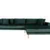 Lido - Canapé D'angle Droit En Velours L290cm - Couleur - Vert Forêt