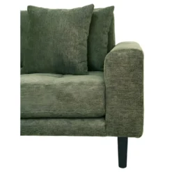 Lido - Canapé D'angle Gauche En Tissu Pieds Noirs L290cm - Couleur - Vert Olive -Promos Chesteris Boutique canape 13285535