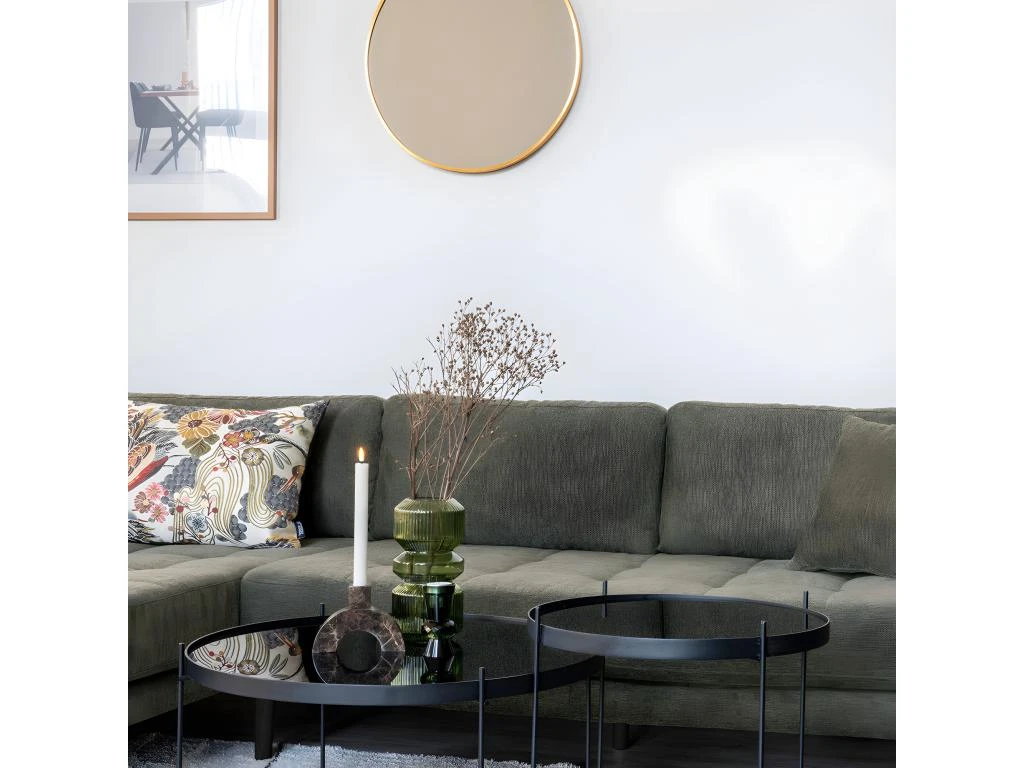 Lido - Canapé D'angle Gauche En Tissu Pieds Noirs L290cm - Couleur - Vert Olive 5 Lido - Canapé D'angle Gauche En Tissu Pieds Noirs L290cm - Couleur - Vert Olive – Image 5