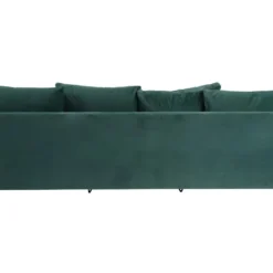 Villabon - Canapé 4 Places En Velours Pieds épingles Noirs - Couleur - Vert Eucalyptus -Promos Chesteris Boutique canape 13285675