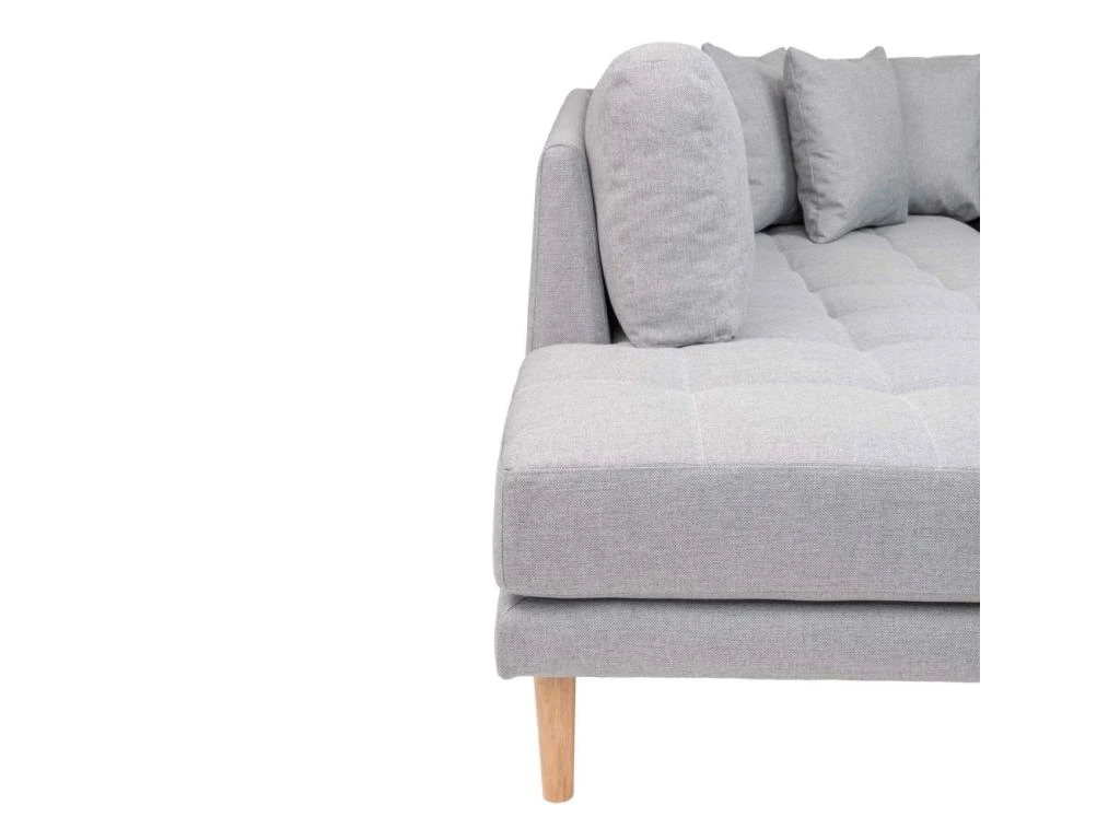Lido - Canapé En U En Tissu - Couleur - Gris Clair 4 Lido - Canapé En U En Tissu - Couleur - Gris Clair – Image 4