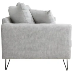 Villabon - Canapé 4 Places En Tissu Pieds épingles Noirs - Couleur - Gris Chiné -Promos Chesteris Boutique canape 13285855