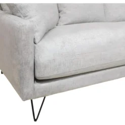 Villabon - Canapé 4 Places En Tissu Pieds épingles Noirs - Couleur - Gris Chiné -Promos Chesteris Boutique canape 13285859