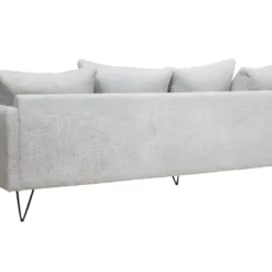 Villabon - Canapé 4 Places En Tissu Pieds épingles Noirs - Couleur - Gris Chiné -Promos Chesteris Boutique canape 13285865