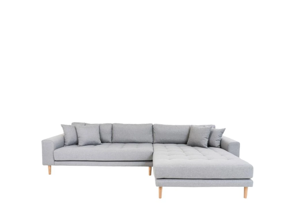 Lido - Canapé D'angle Droit En Tissu L290cm - Couleur - Gris Clair 1 Lido - Canapé D'angle Droit En Tissu L290cm - Couleur - Gris Clair