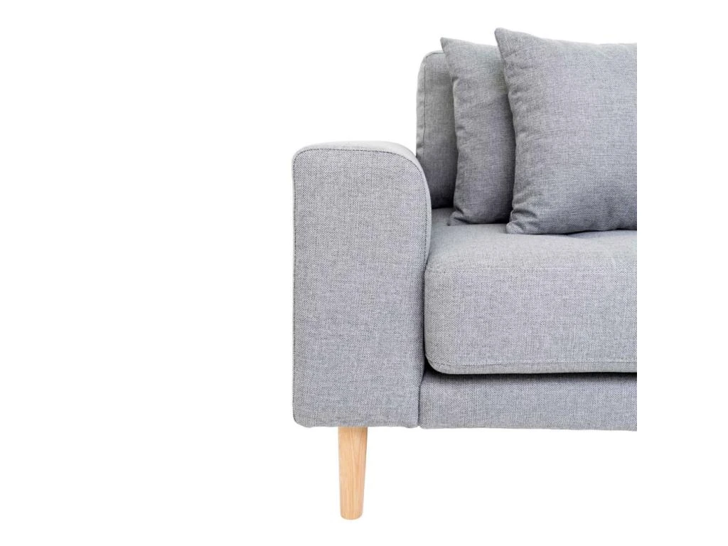 Lido - Canapé D'angle Droit En Tissu L290cm - Couleur - Gris Clair 4 Lido - Canapé D'angle Droit En Tissu L290cm - Couleur - Gris Clair – Image 4