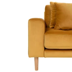 Lido - Canapé D'angle Droit En Velours L290cm - Couleur - Jaune Moutarde -Promos Chesteris Boutique canape 13286339