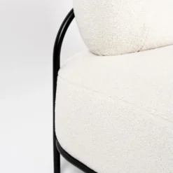 Polly - Canapé 2 Places En Tissu Bouclette - Couleur - Blanc Ivoire -Promos Chesteris Boutique canape 13286403