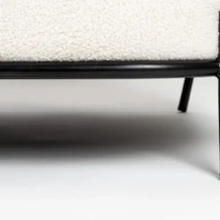 Polly - Canapé 2 Places En Tissu Bouclette - Couleur - Blanc Ivoire -Promos Chesteris Boutique canape 13286405