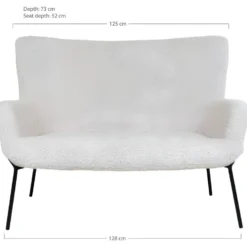 Glasgow - Canapé 2 Places En Tissu Bouclette - Couleur - Blanc 13 Glasgow - Canapé 2 Places En Tissu Bouclette - Couleur - Blanc -Promos Chesteris Boutique canape 13286471