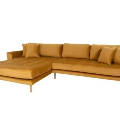 Lido - Canapé D'angle Gauche En Velours L290cm - Couleur - Jaune Moutarde 8 Lido - Canapé D'angle Gauche En Velours L290cm - Couleur - Jaune Moutarde -Promos Chesteris Boutique canape 13286585