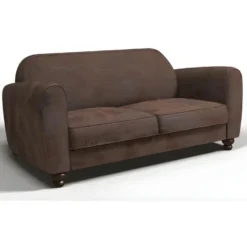 FINLANDEK Canapé Club Droit Fixe 3 Places - Tissu Marron Effet Vieilli - Vintage - L 176 X P 90 Cm - IKÄINEN 9 FINLANDEK Canapé Club Droit Fixe 3 Places - Tissu Marron Effet Vieilli - Vintage - L 176 X P 90 Cm - IKÄINEN -Promos Chesteris Boutique canape 13313163