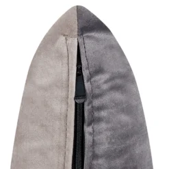 Chaise Longue Côté Gauche En Velours Beige Et Gris GONESSE -Promos Chesteris Boutique canape 13516427