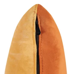 Chaise Longue Côté Gauche En Velours Orange Et Pieds Dorés GONESSE -Promos Chesteris Boutique canape 13529541