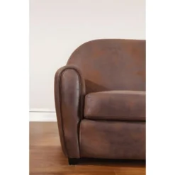 Canapé 2/3 Places Microfibre Aspect Cuir Vieilli Club VICTORY II -Promos Chesteris Boutique canape 13573