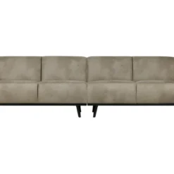 STATEMENT - Canapé 4 Places En Eco Cuir éléphant Skin Gris