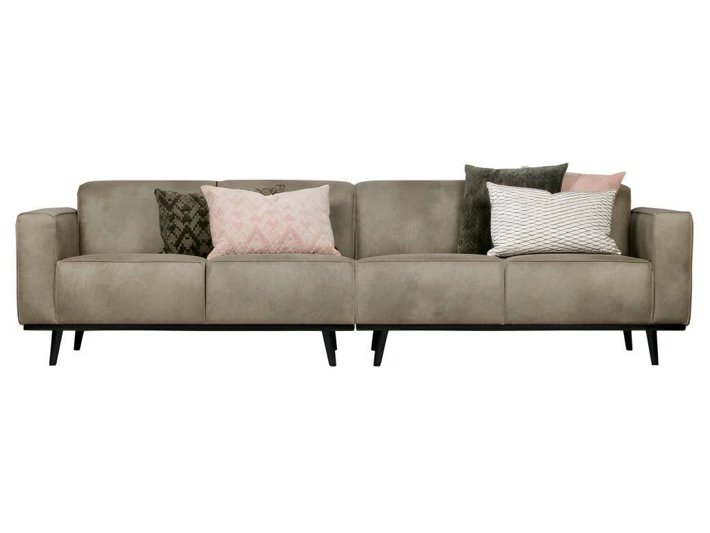 STATEMENT - Canapé 4 Places En Eco Cuir éléphant Skin Gris 2 STATEMENT - Canapé 4 Places En Eco Cuir éléphant Skin Gris – Image 2