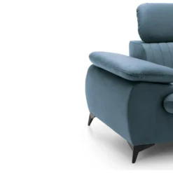 Canapé D'angle Droit Convertible En Velours Bleu Ciel SAMARA De Pascal Morabito 9 Canapé D'angle Droit Convertible En Velours Bleu Ciel SAMARA De Pascal Morabito -Promos Chesteris Boutique canape 13607649