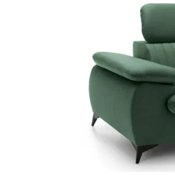 Canapé D'angle Droit Convertible En Velours Vert SAMARA De Pascal Morabito -Promos Chesteris Boutique canape 13607683