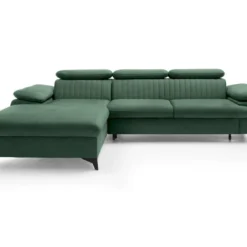 Canapé D'angle Gauche Convertible En Velours Vert SAMARA De Pascal Morabito -Promos Chesteris Boutique canape 13607689