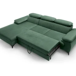 Canapé D'angle Gauche Convertible En Velours Vert SAMARA De Pascal Morabito -Promos Chesteris Boutique canape 13607699